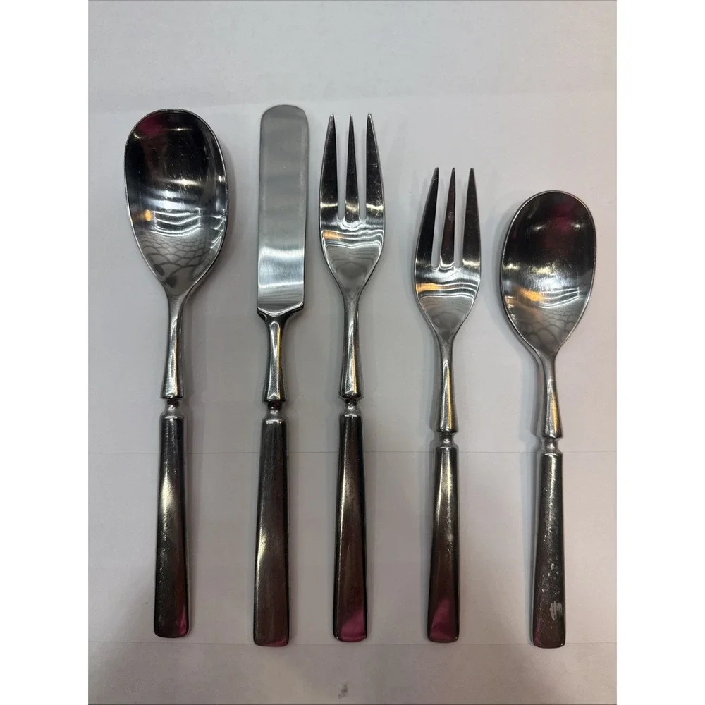 Vtg (5) Pcs DANSK int'l‎ Designs Japan IHQ Anvil Pattern Flatware Place setting